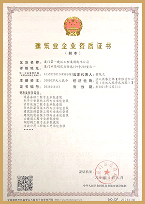 （中国）股份有限公司官网乐动平台资质证书01